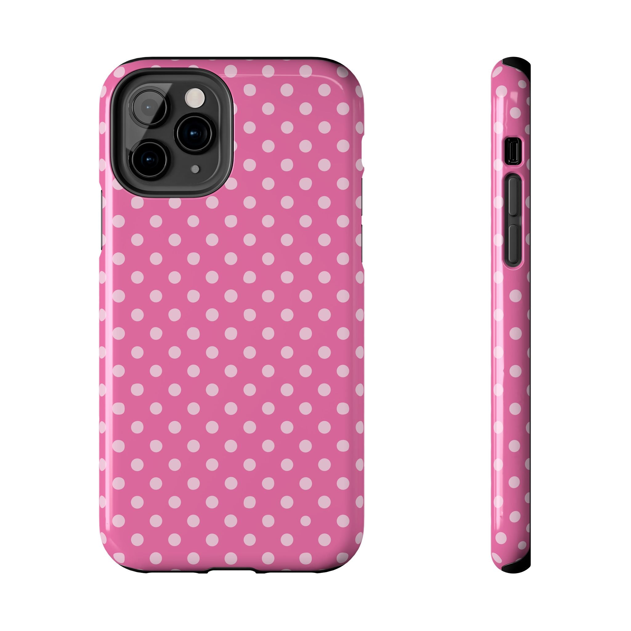 Pink on Pink Polka Dot Phone Case  - Tough Impact-Resistant Case