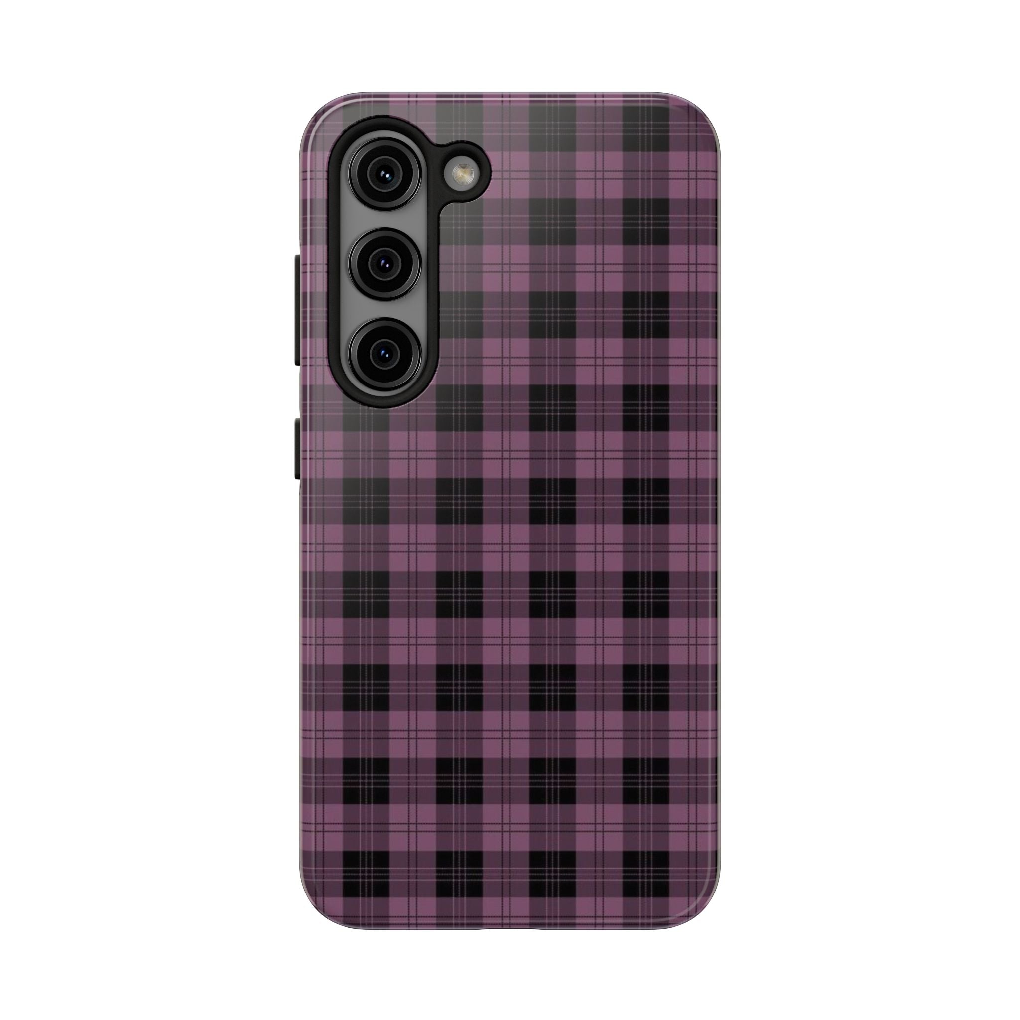 Emo Dark Pink Gingham Plaid Phone Case  - Tough Impact-Resistant Case