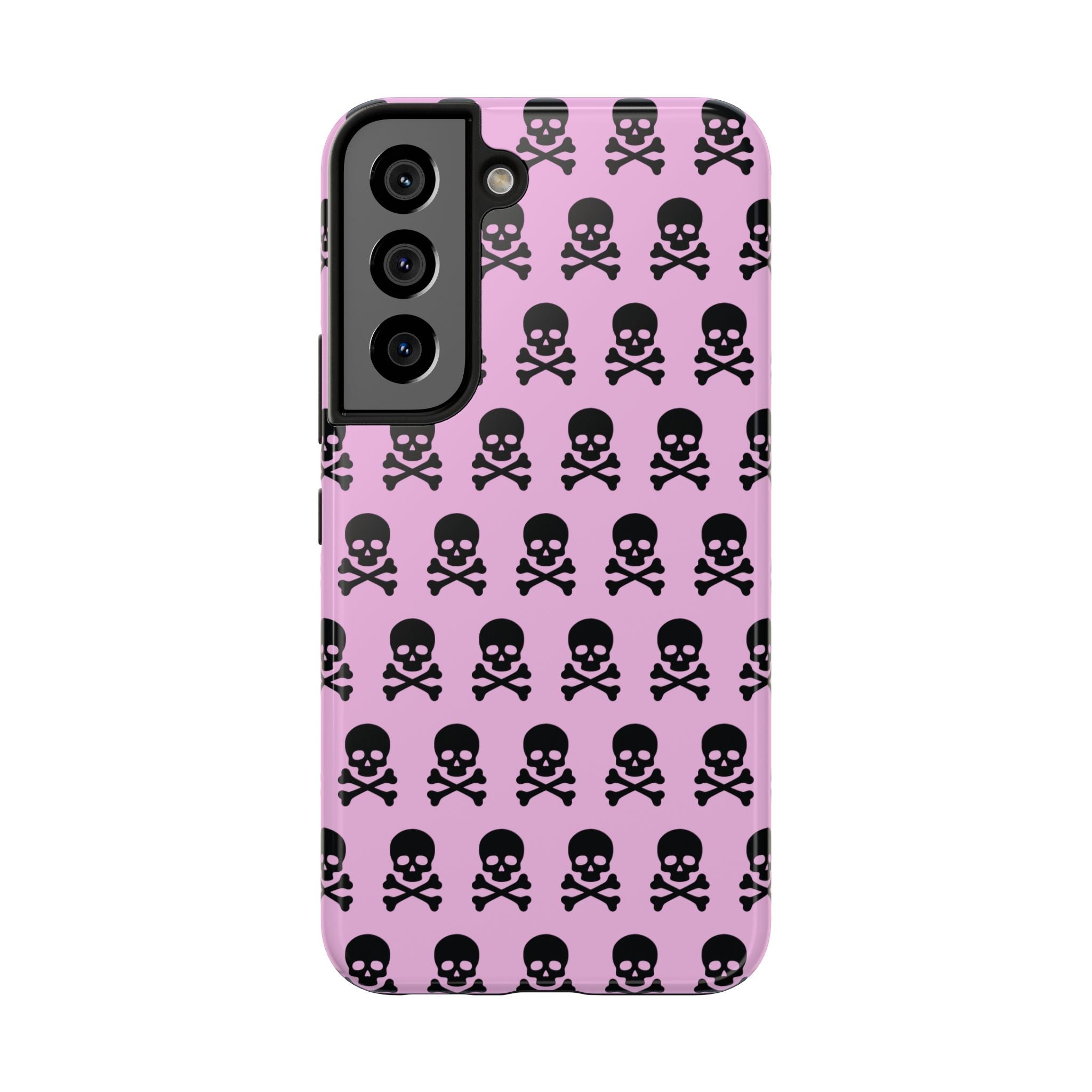 Pink Punk Skull Print Phone Case