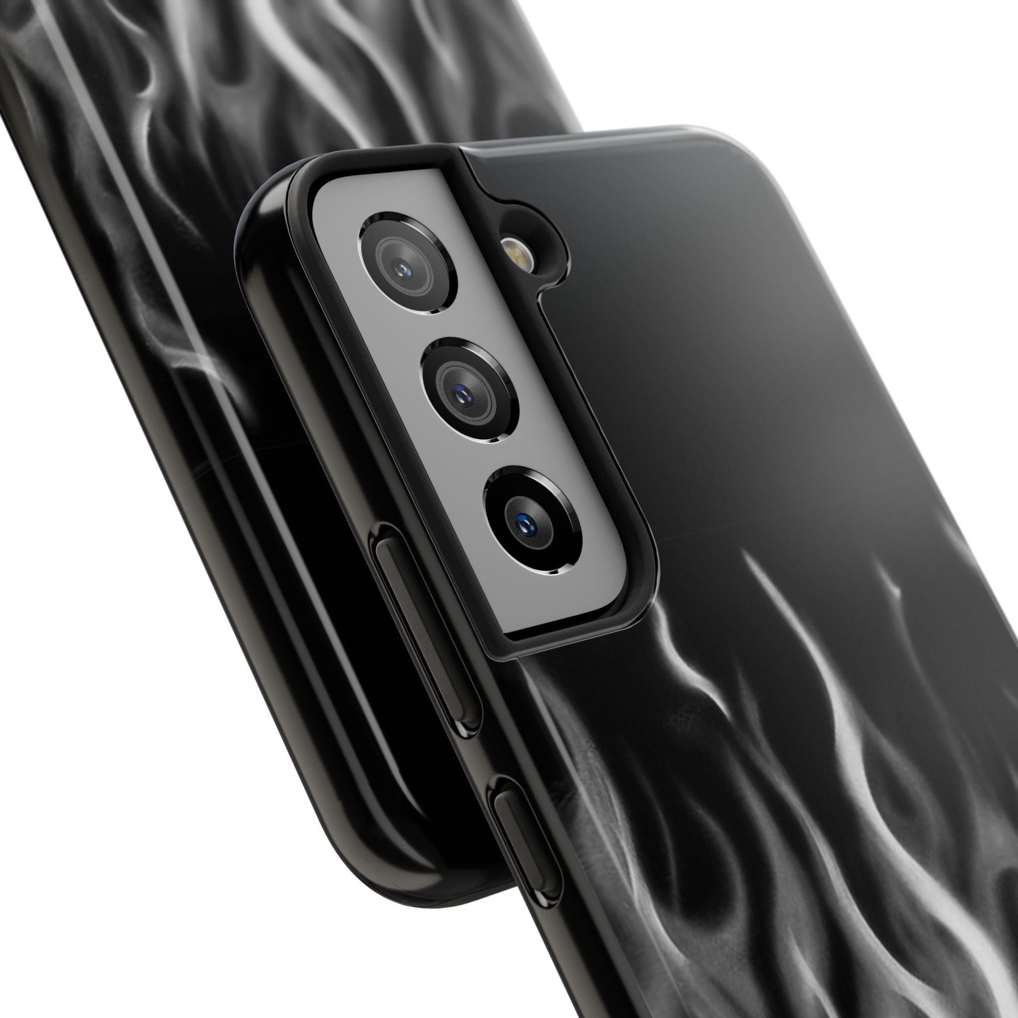 White Airbrush Flames Phone Case  - Tough Impact-Resistant Case