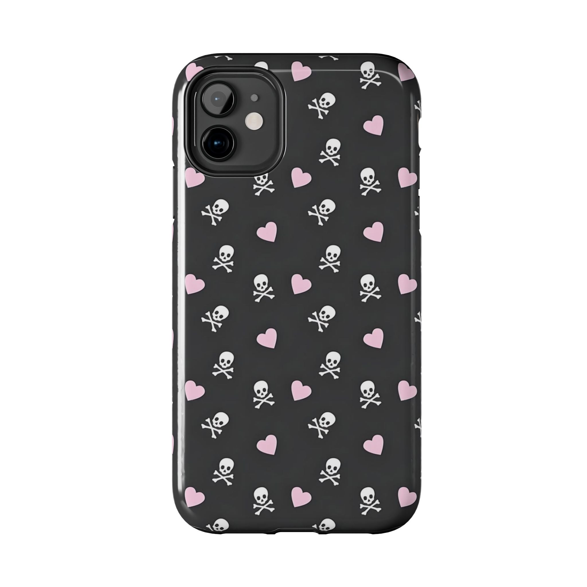 Cute Skulls and Hearts Phone Case  - Tough Impact-Resistant Case