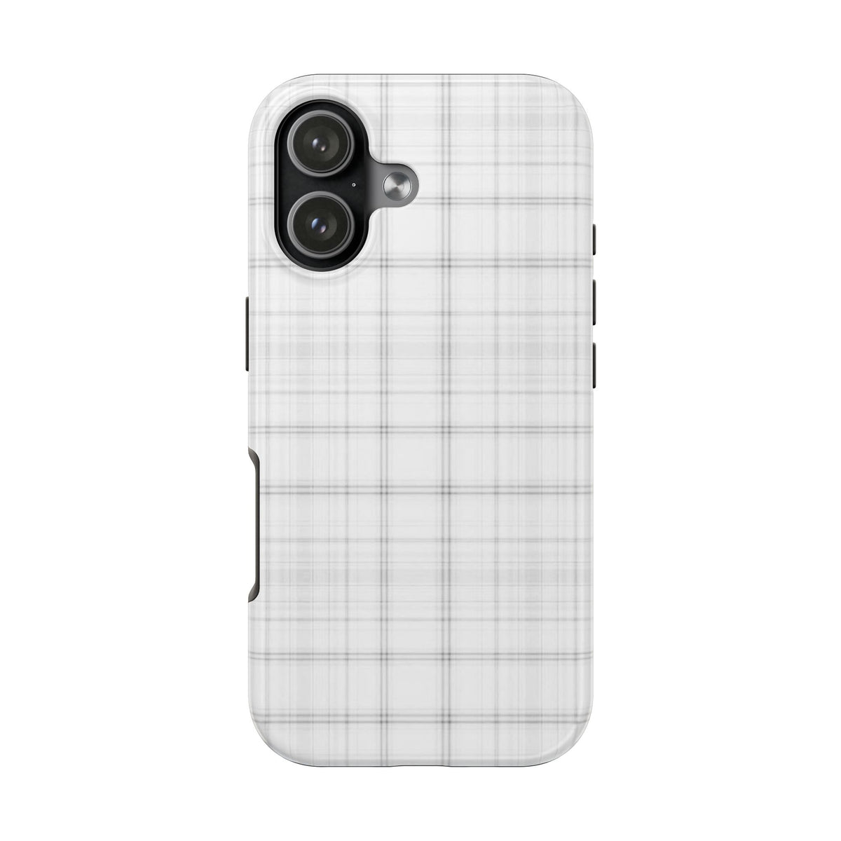 White Gingham Phone Case