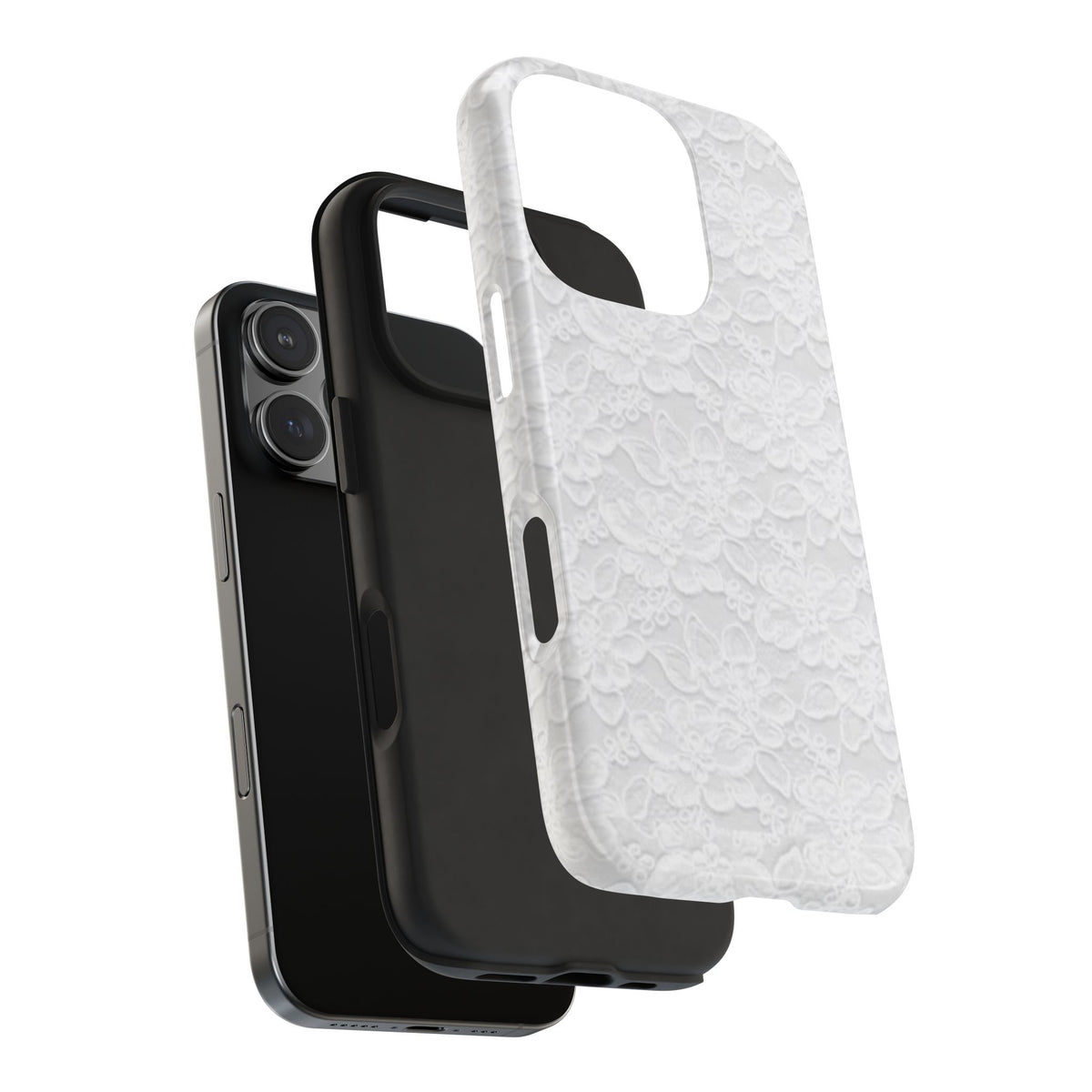 White Lace Coquette Phone Case