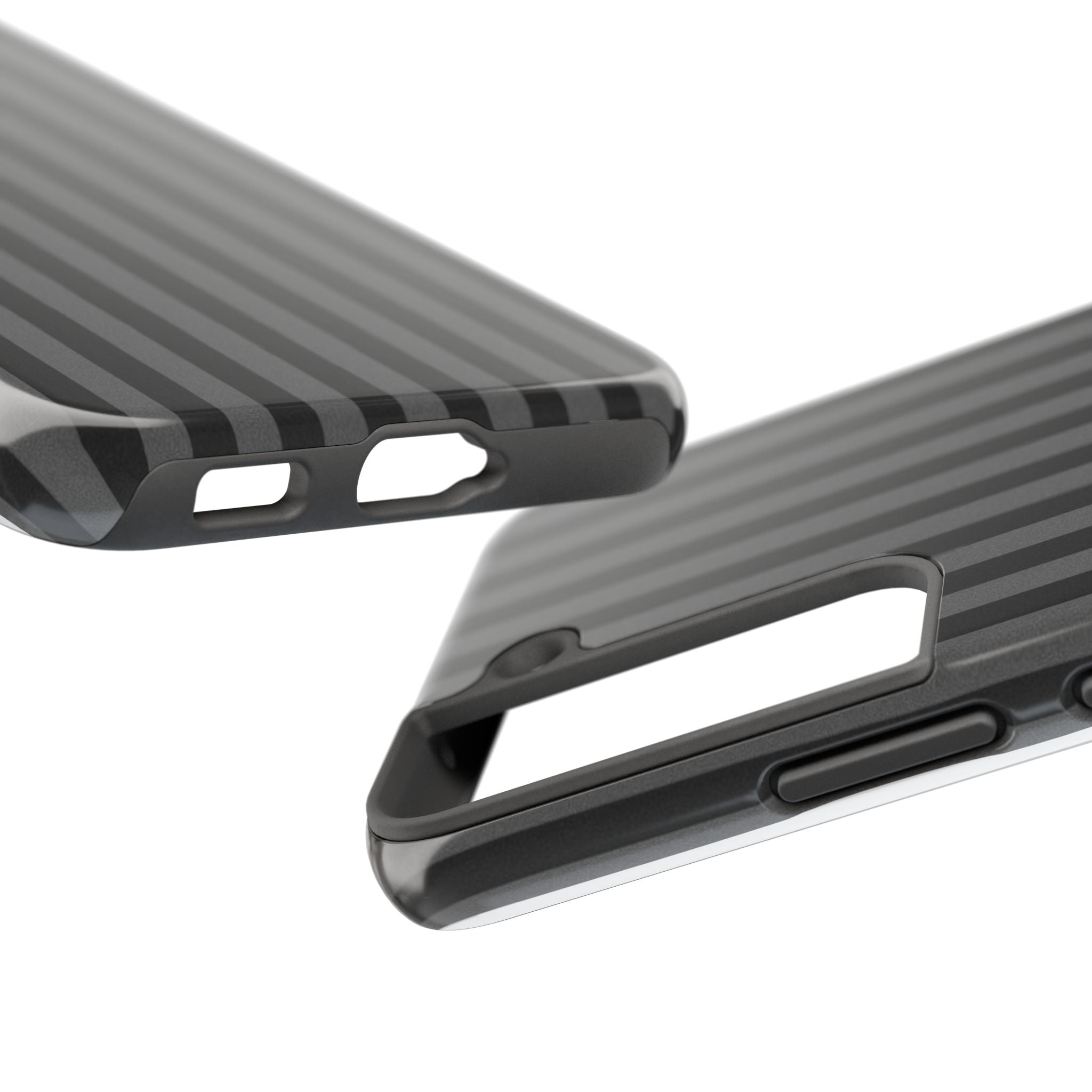 Dark Grey and Black Stripes Phone Case
