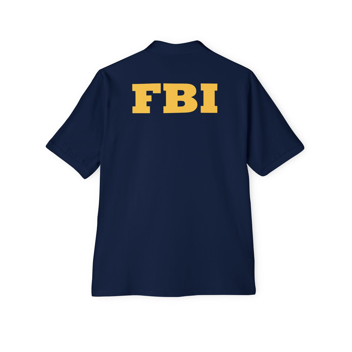 FBI Custom Halloween Polo Shirt Badge Logos on Front and Back - Men's Piqué Polo