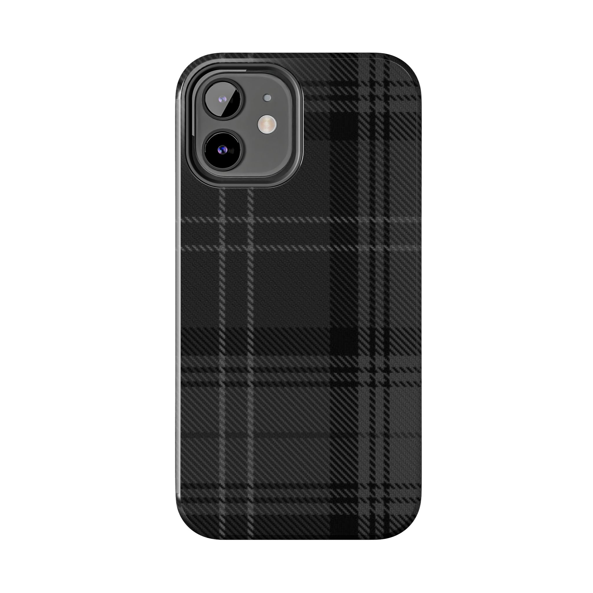 Black Plaid Phone Case  - Tough Impact-Resistant Case