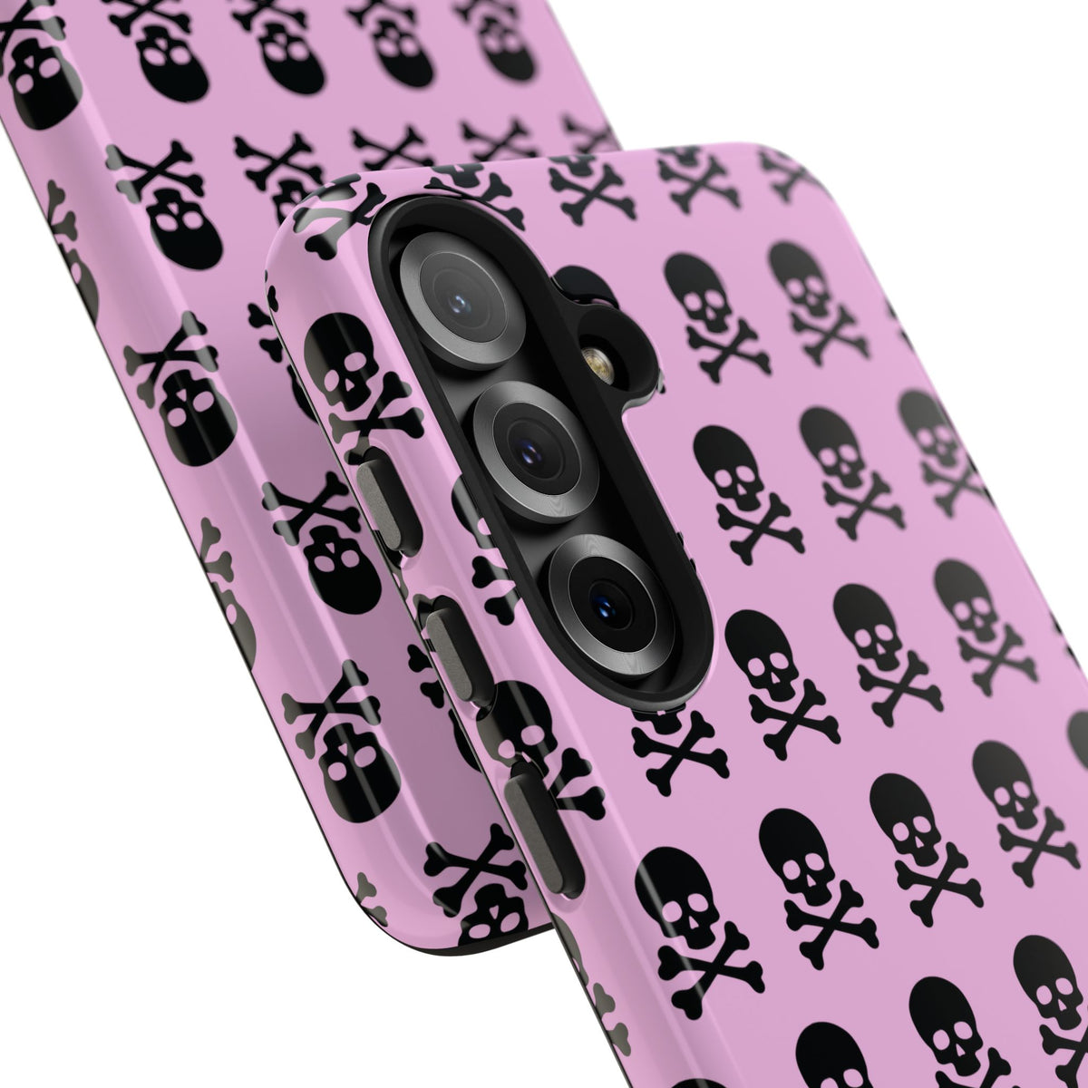 Pink Punk Skull Print Phone Case