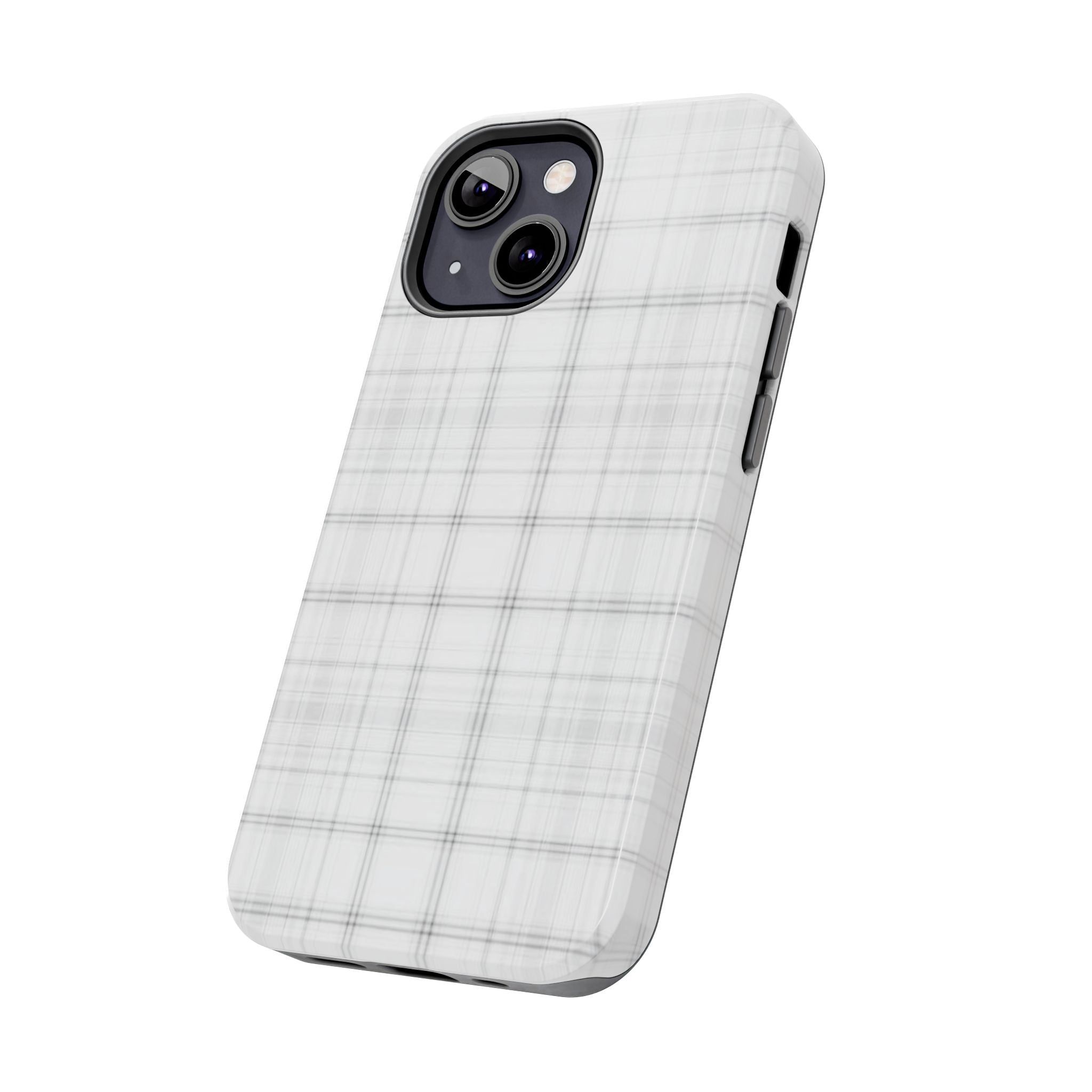 White Gingham Phone Case