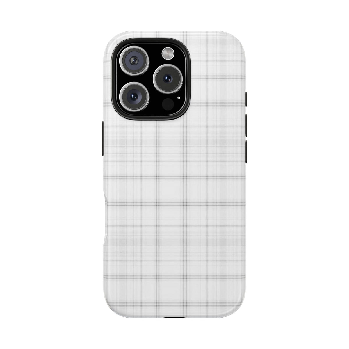 White Gingham Phone Case
