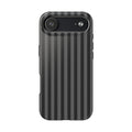 Dark Grey and Black Stripes Phone Case