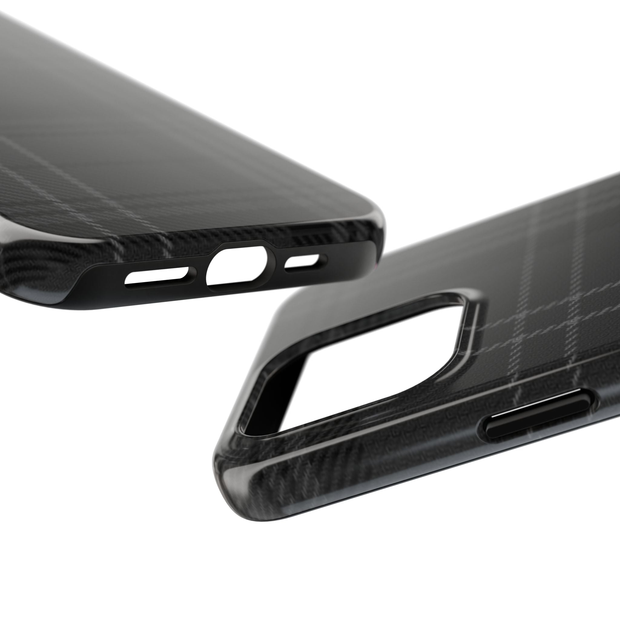 Black Plaid Phone Case  - Tough Impact-Resistant Case
