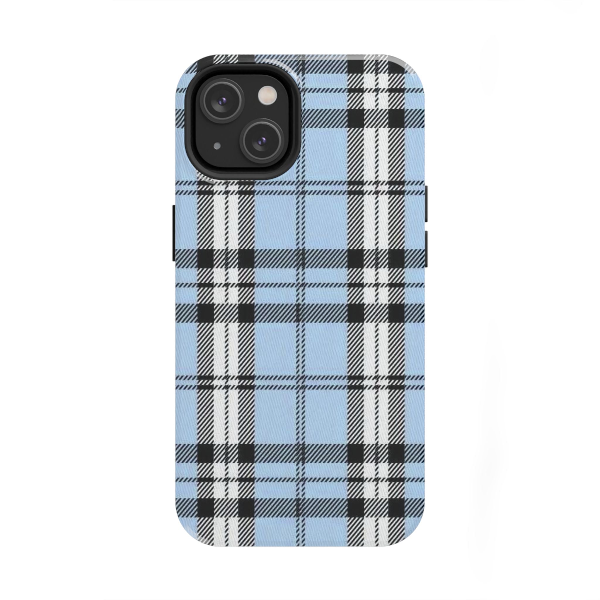 Light Baby Blue Gingham Plaid Phone Case