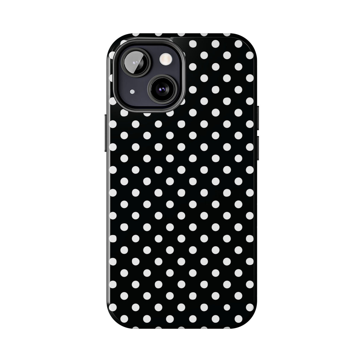 Black and White Polka Dot Phone Case  - Tough Impact-Resistant Case