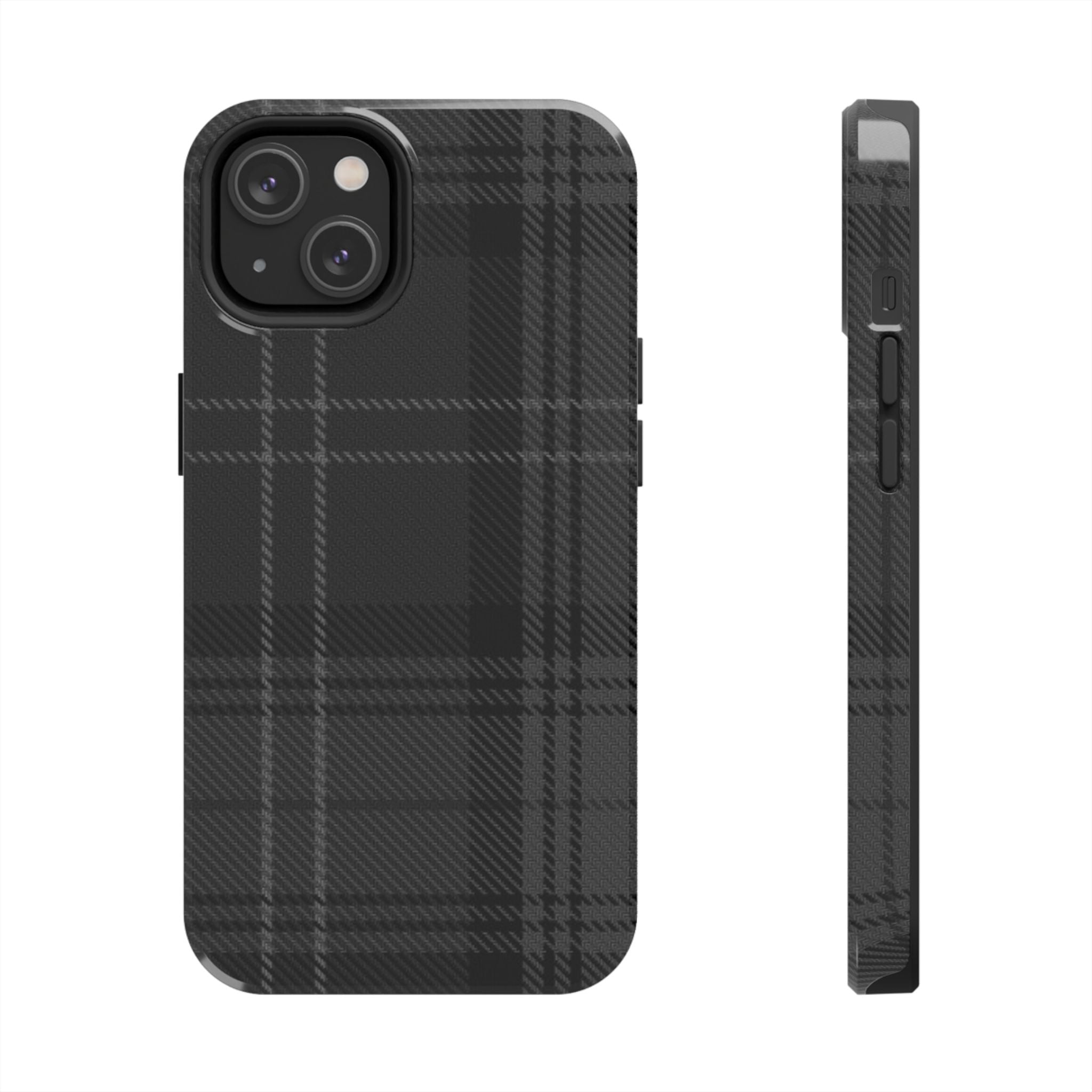 Black Plaid Phone Case  - Tough Impact-Resistant Case