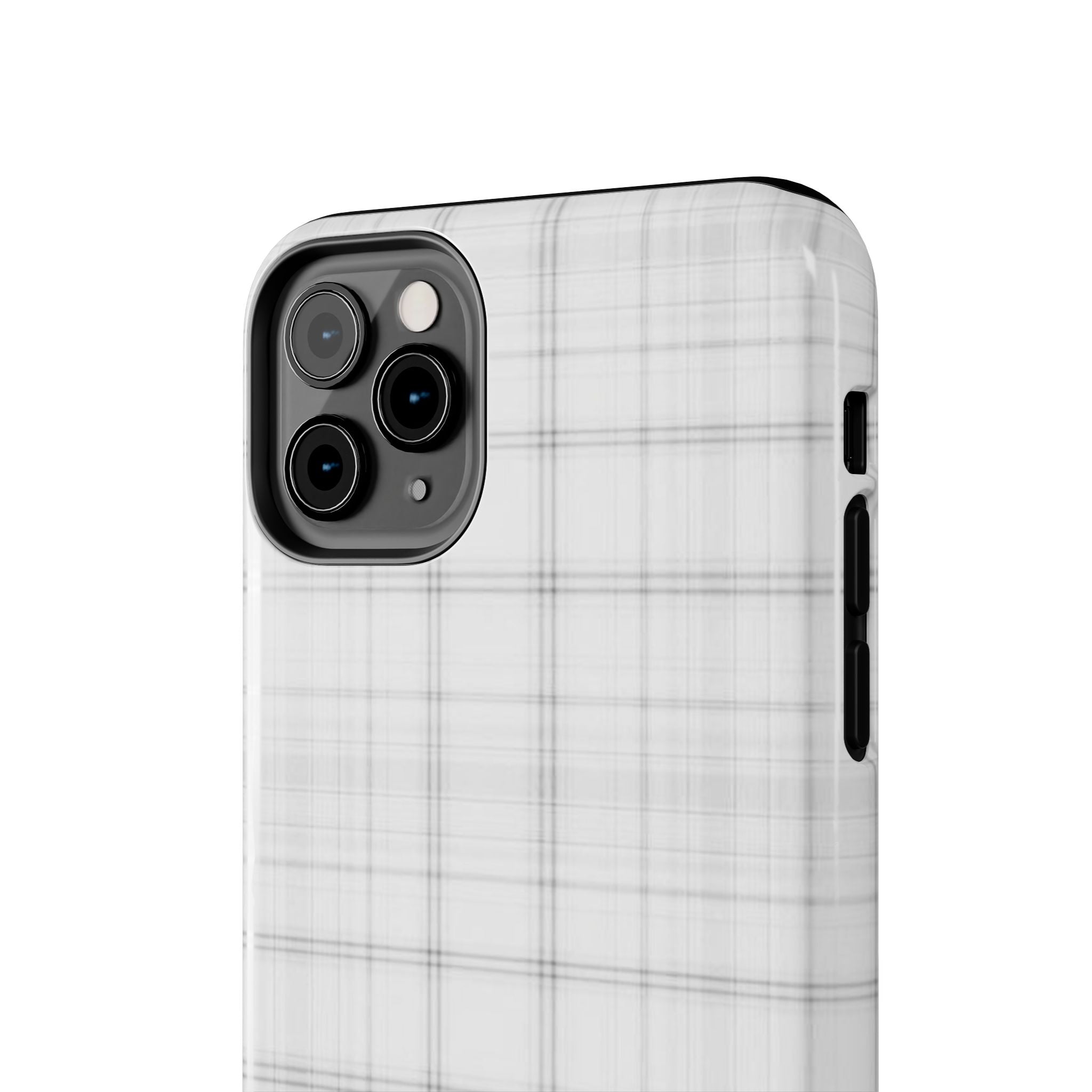 White Gingham Phone Case