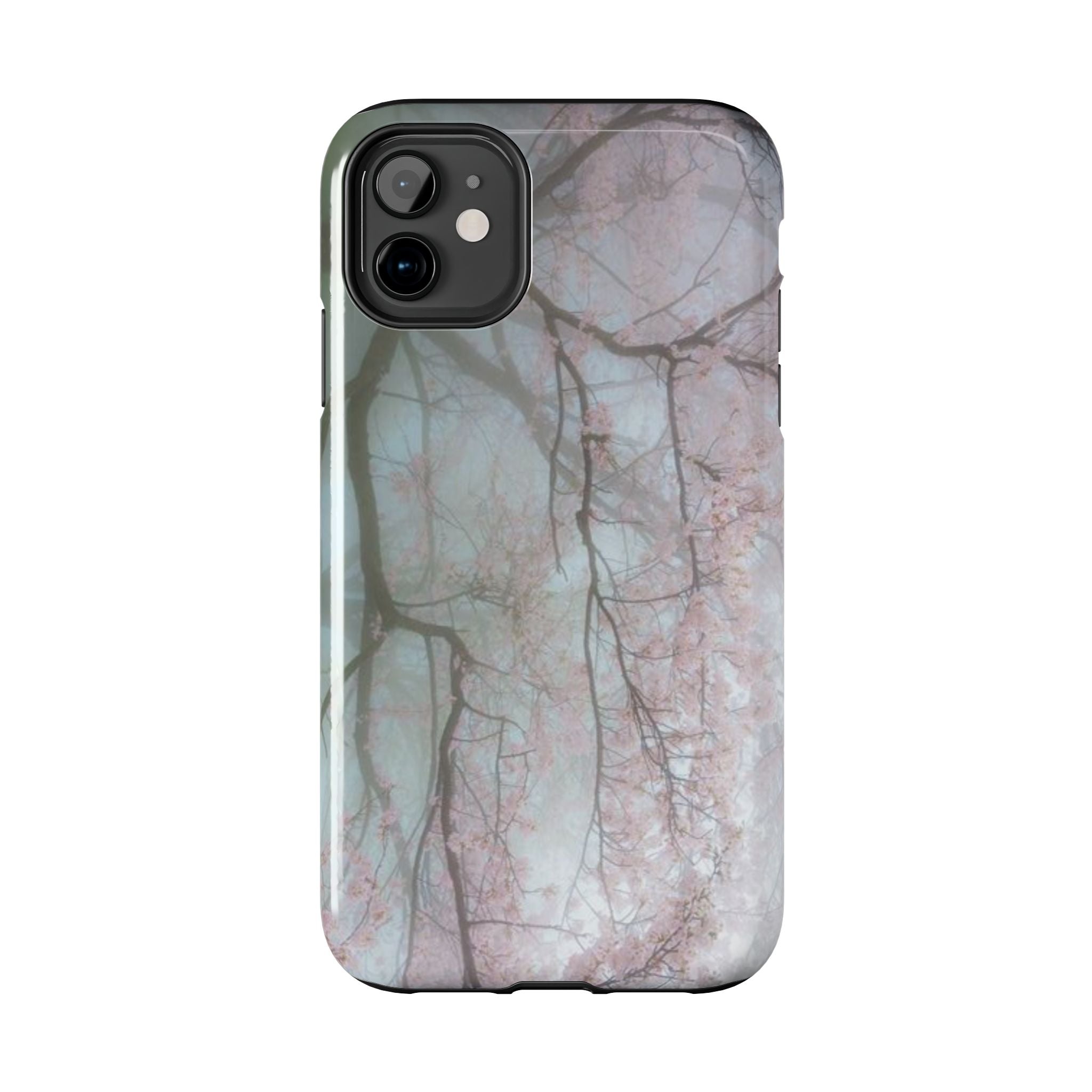 Foggy Cherry Blossom Cyber Phone Case  - Tough Impact-Resistant Case