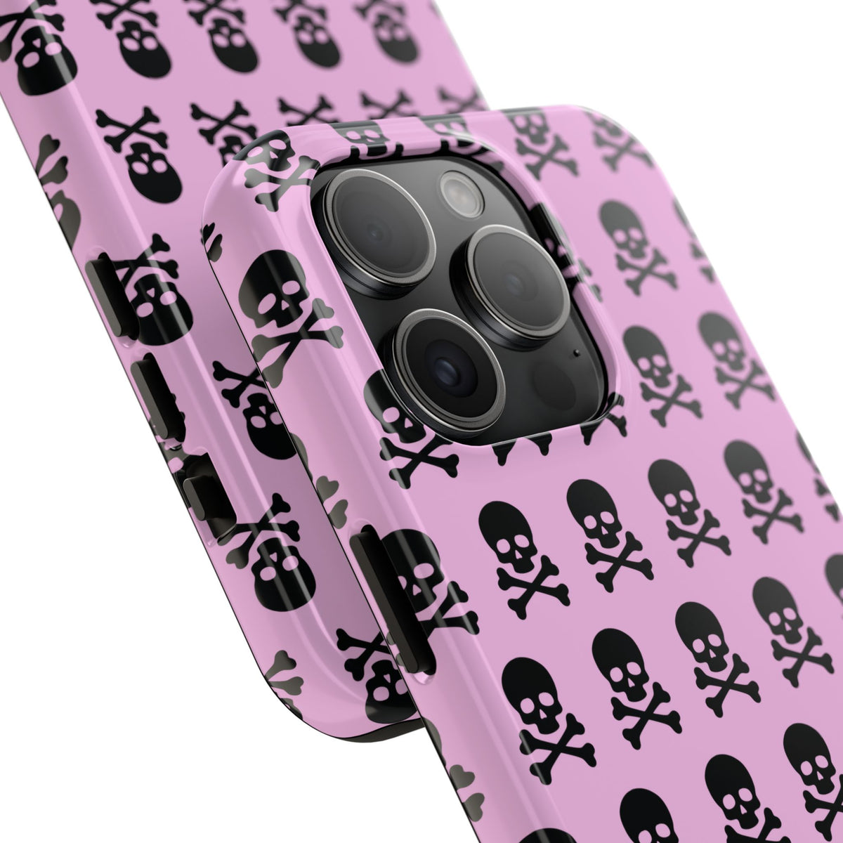 Pink Punk Skull Print Phone Case