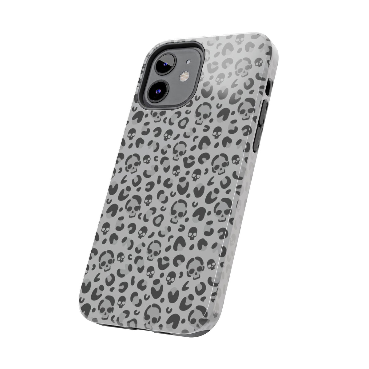 Skull Cheetah Grey Leopard Phone Case