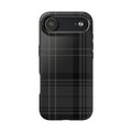 Black Plaid Phone Case  - Tough Impact-Resistant Case