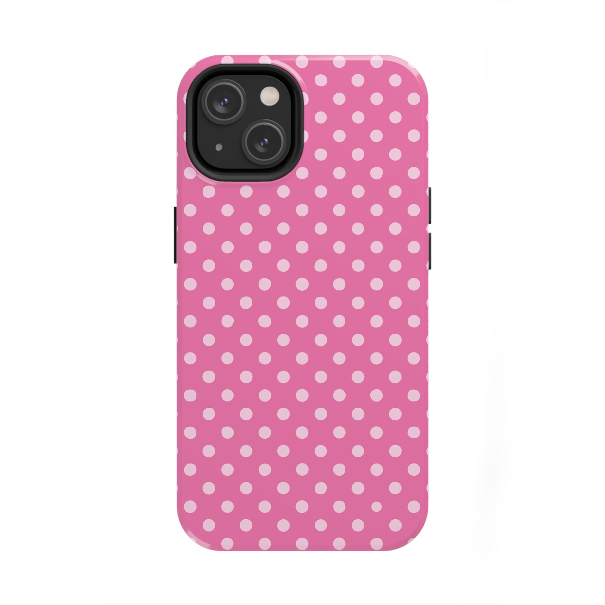 Pink on Pink Polka Dot Phone Case  - Tough Impact-Resistant Case