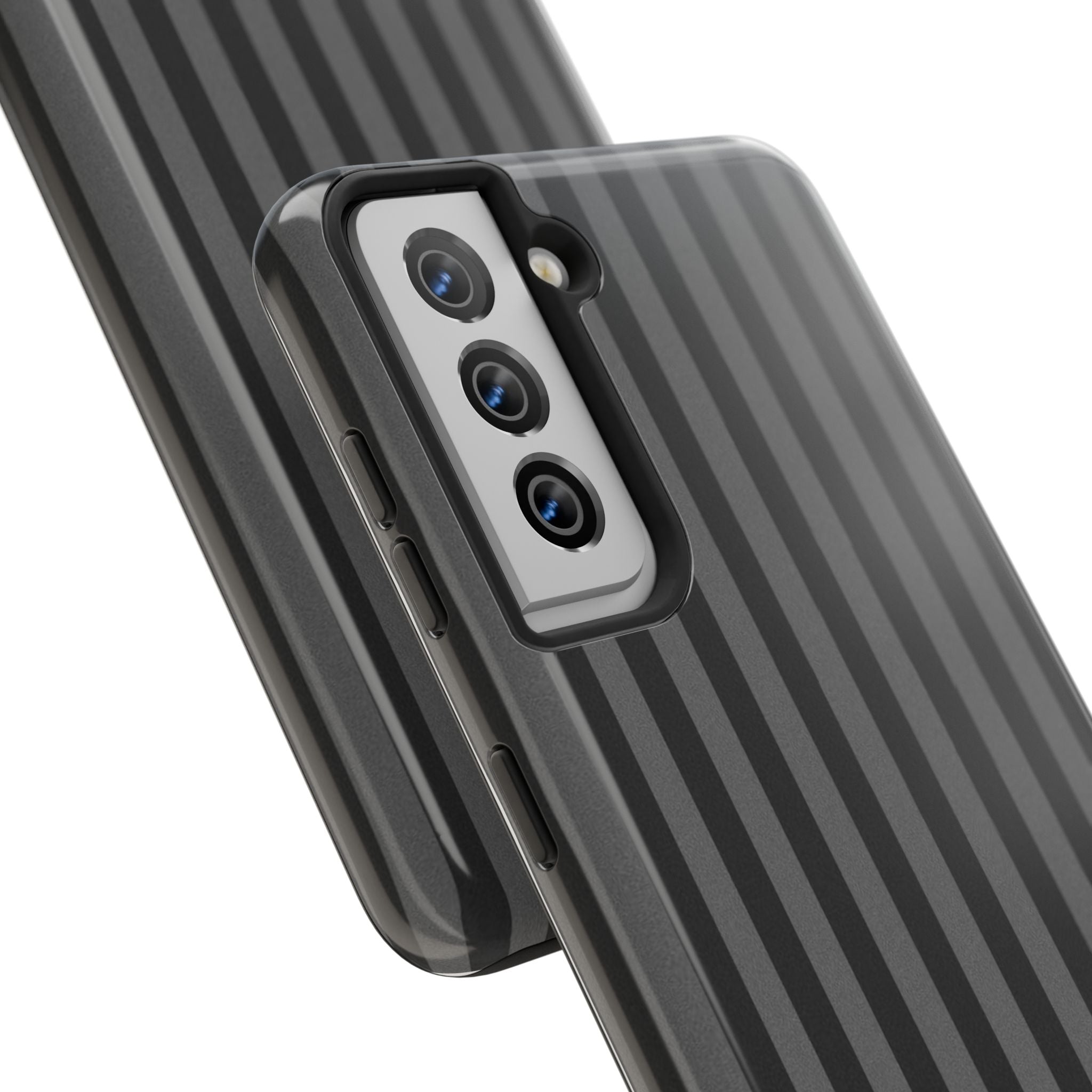 Dark Grey and Black Stripes Phone Case