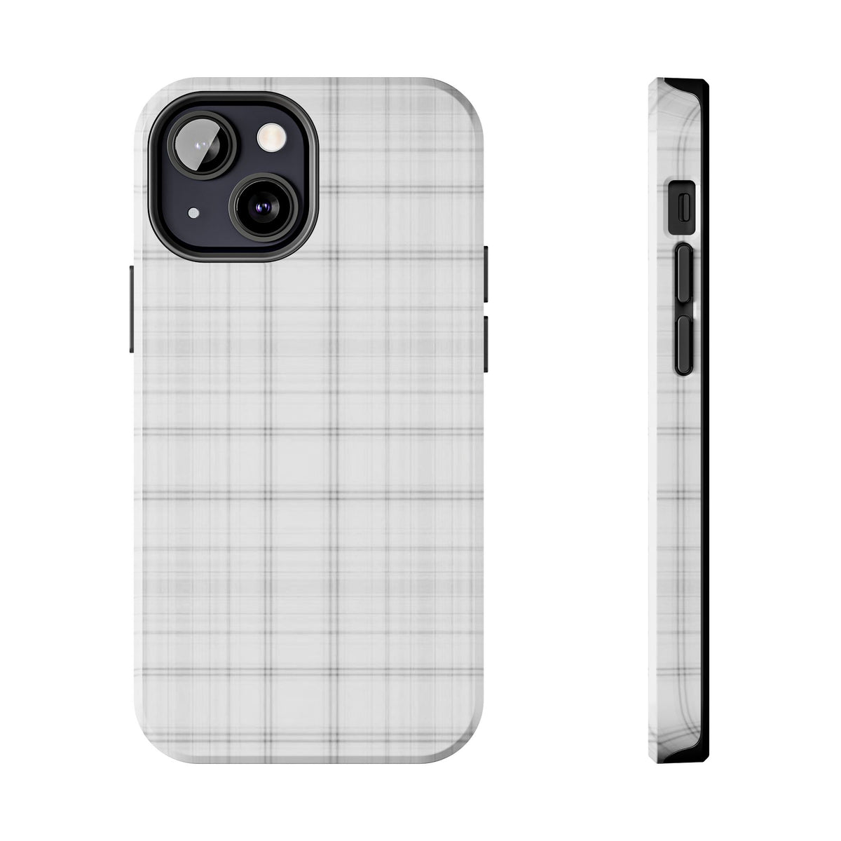 White Gingham Phone Case