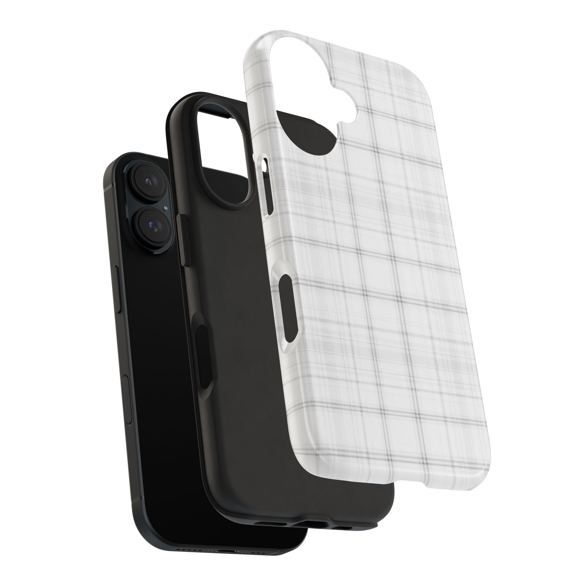 White Gingham Phone Case