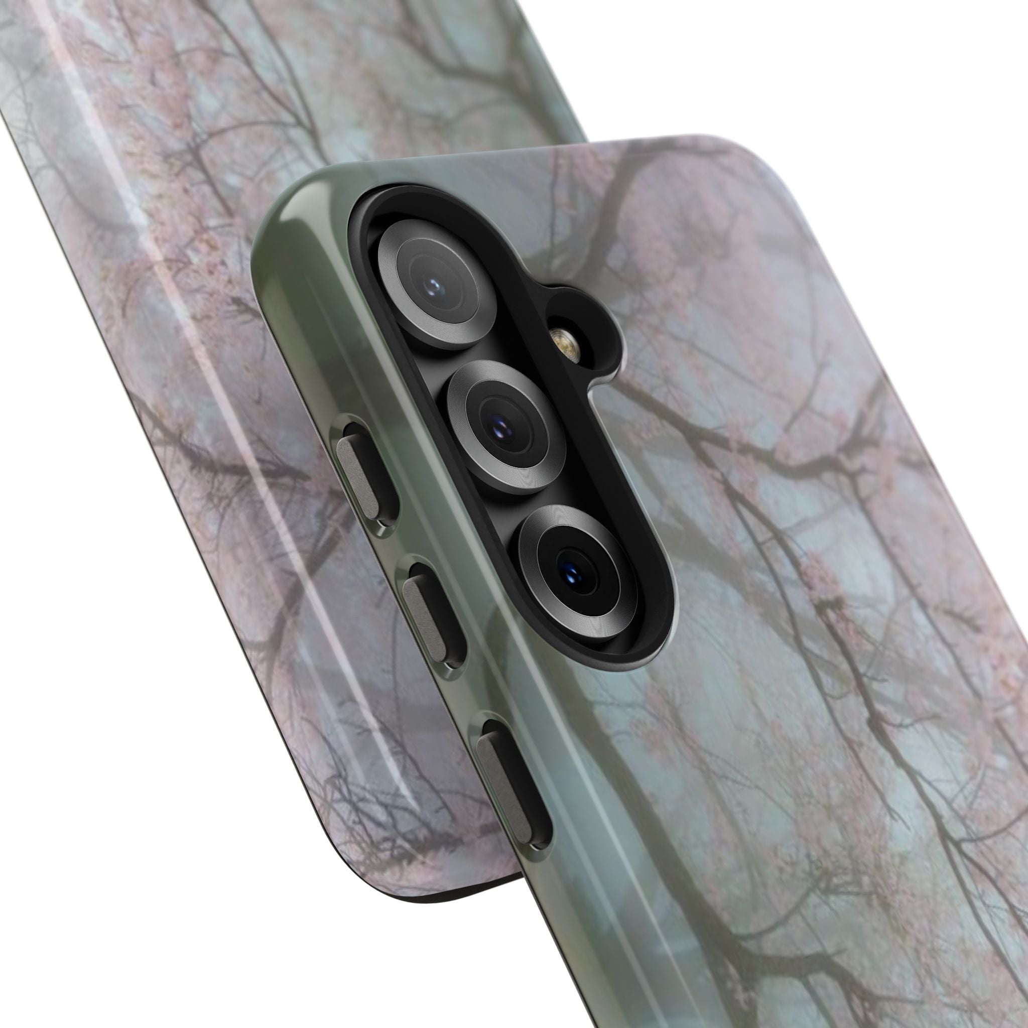 Foggy Cherry Blossom Cyber Phone Case  - Tough Impact-Resistant Case