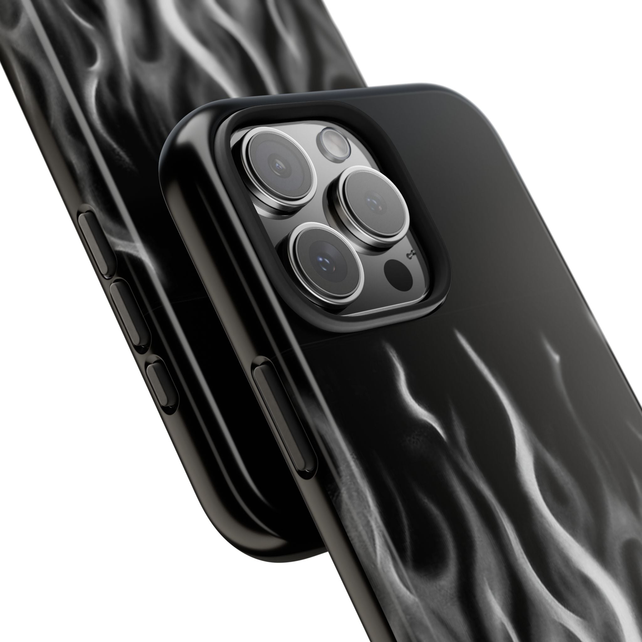 White Airbrush Flames Phone Case  - Tough Impact-Resistant Case
