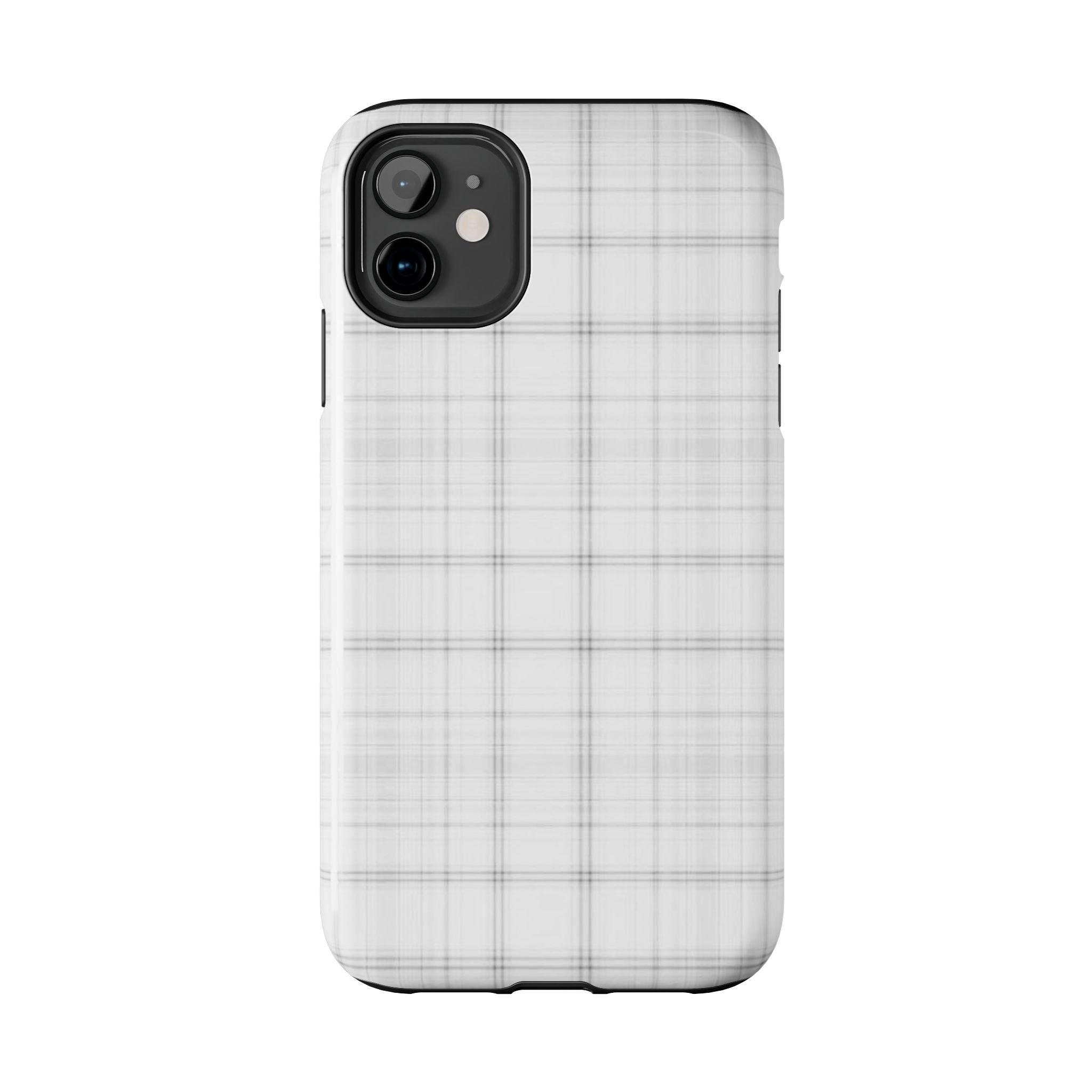 White Gingham Phone Case