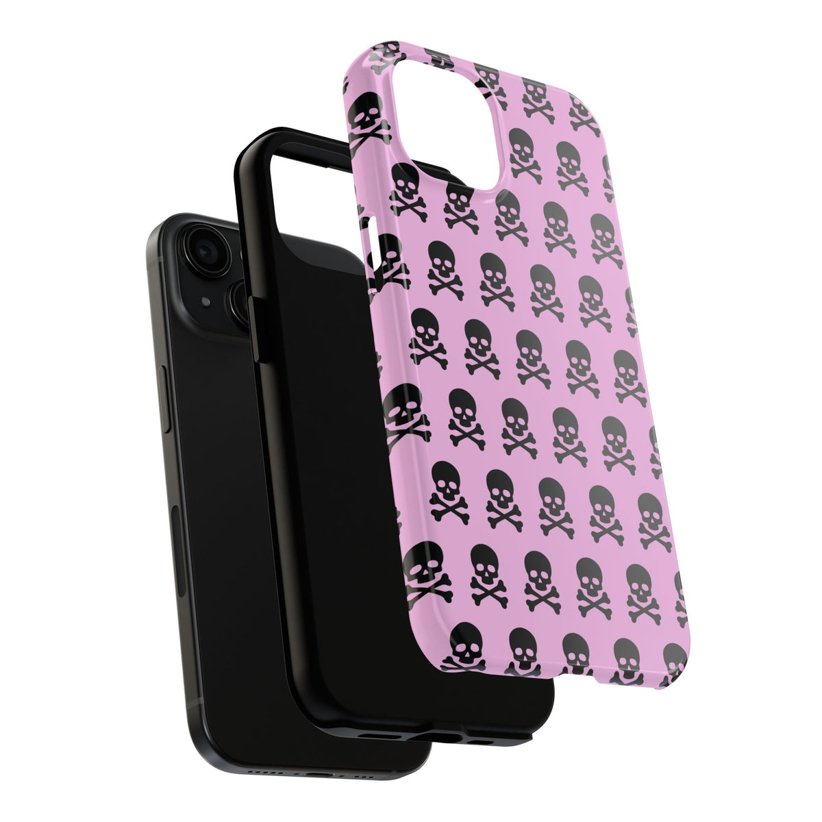 Pink Punk Skull Print Phone Case