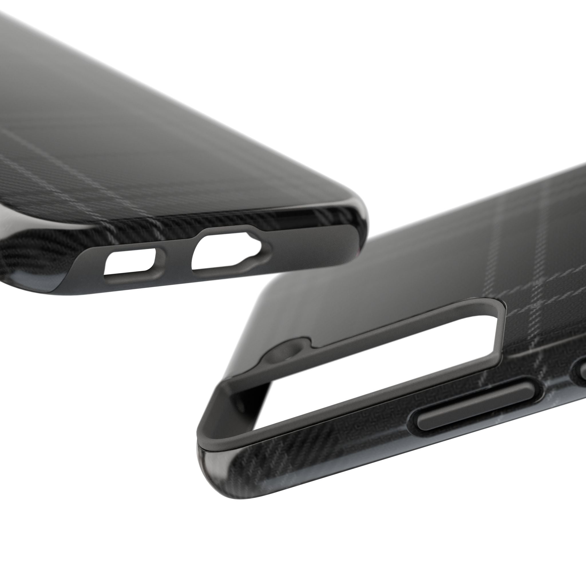 Black Plaid Phone Case  - Tough Impact-Resistant Case