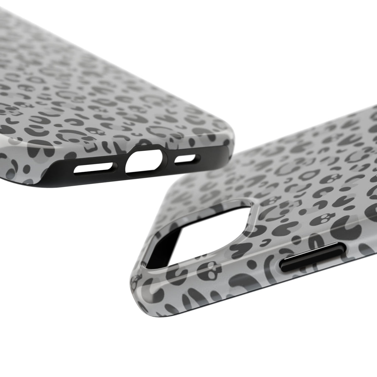 Skull Cheetah Grey Leopard Phone Case