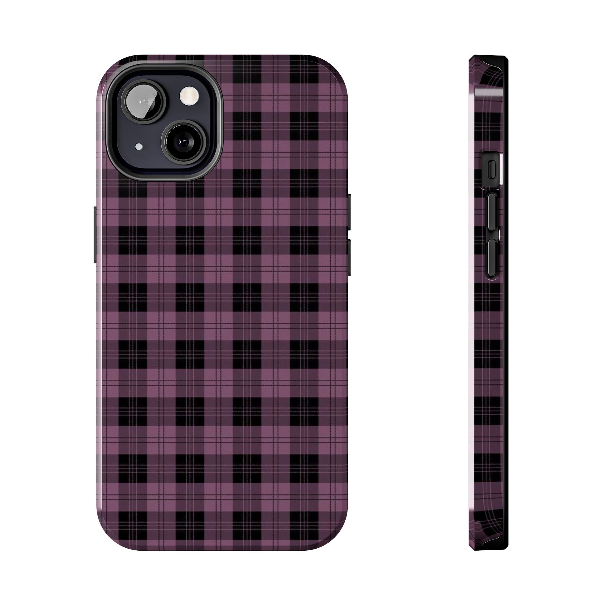 Emo Dark Pink Gingham Plaid Phone Case  - Tough Impact-Resistant Case