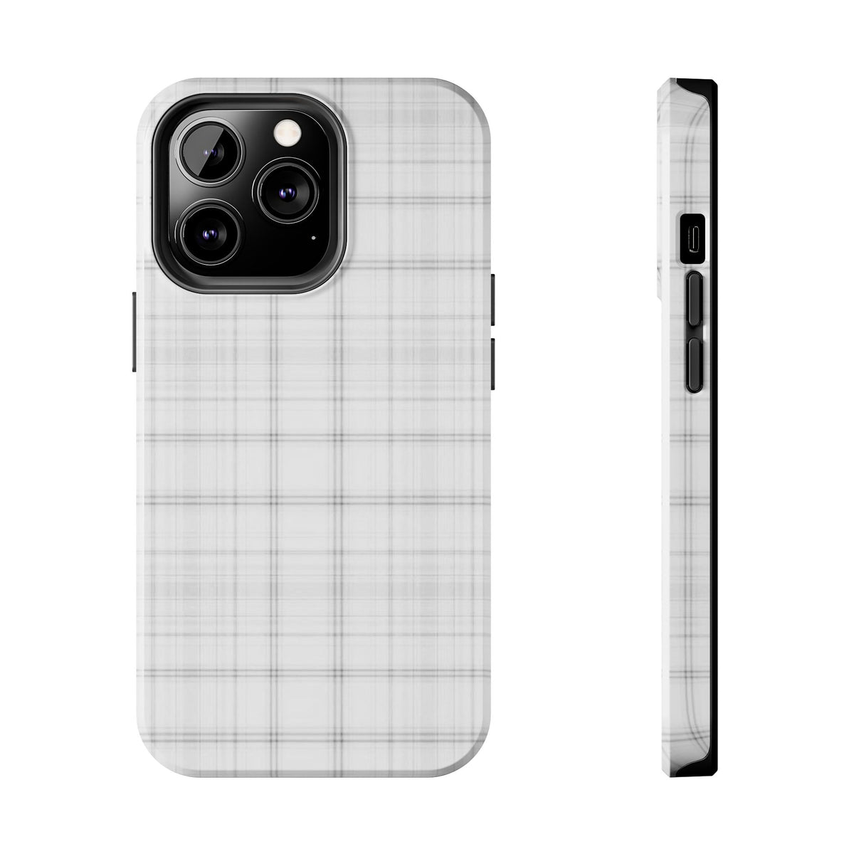 White Gingham Phone Case