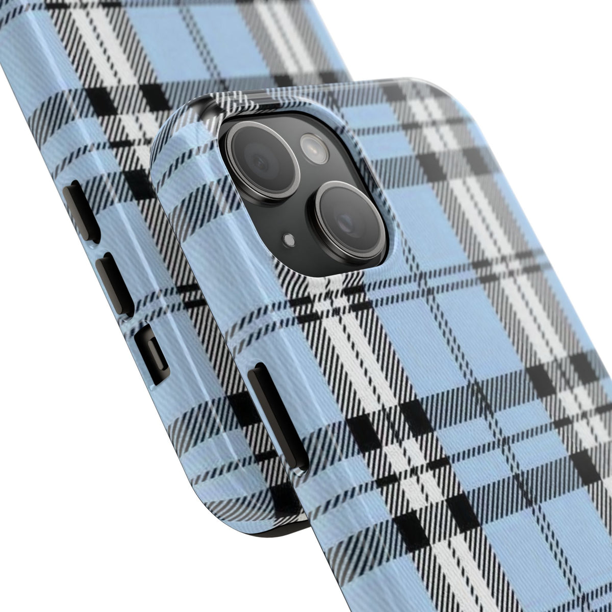 Light Baby Blue Gingham Plaid Phone Case