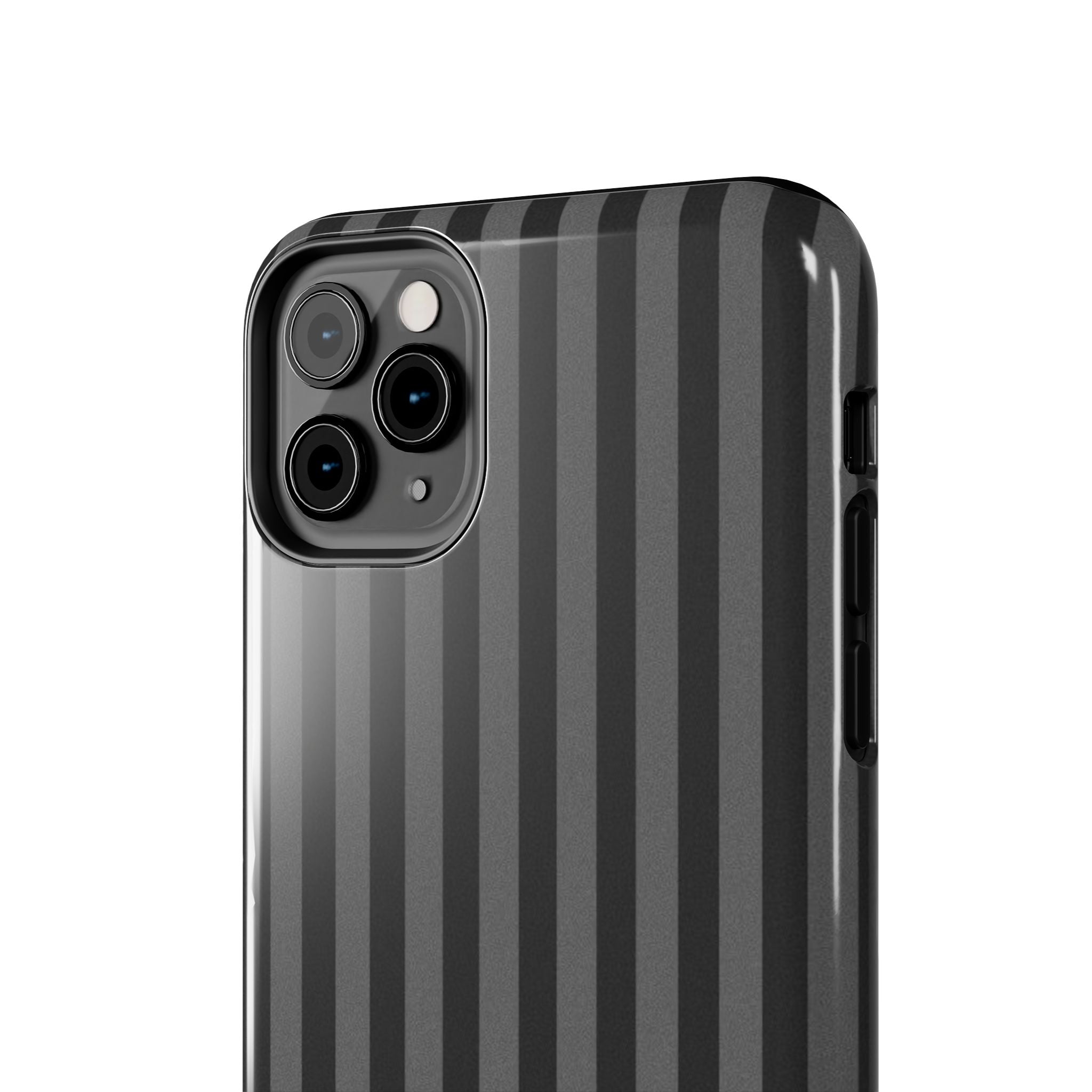 Dark Grey and Black Stripes Phone Case