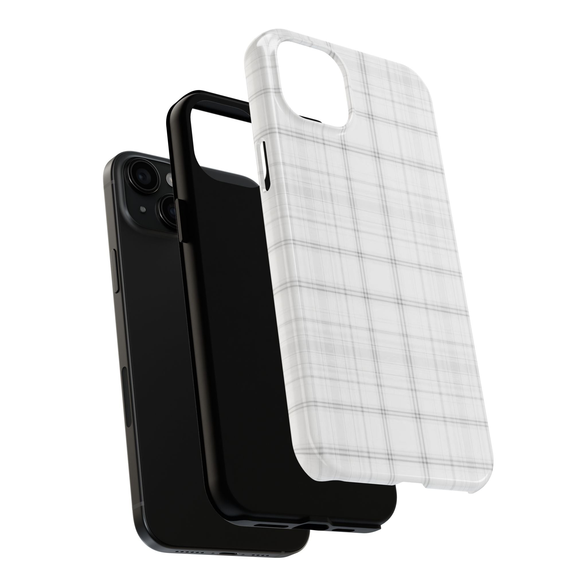 White Gingham Phone Case