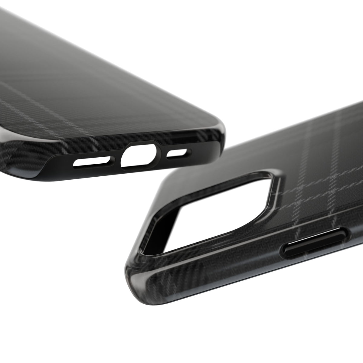 Black Plaid Gingham Phone Case