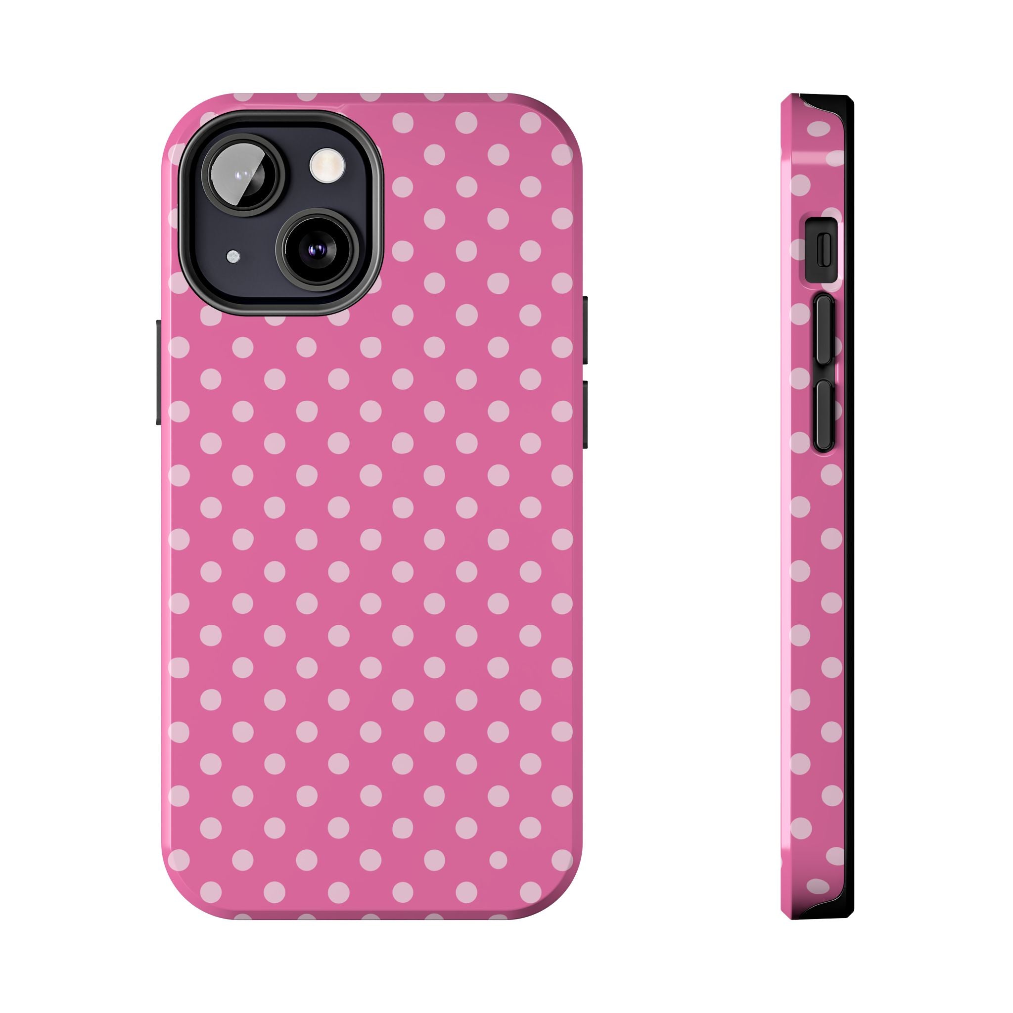 Pink on Pink Polka Dot Phone Case  - Tough Impact-Resistant Case