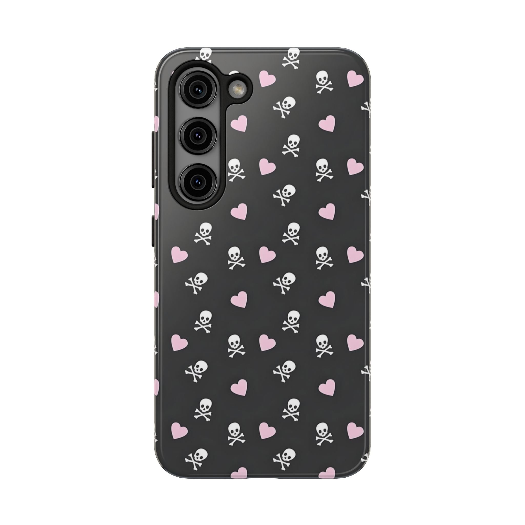 Cute Skulls and Hearts Phone Case  - Tough Impact-Resistant Case