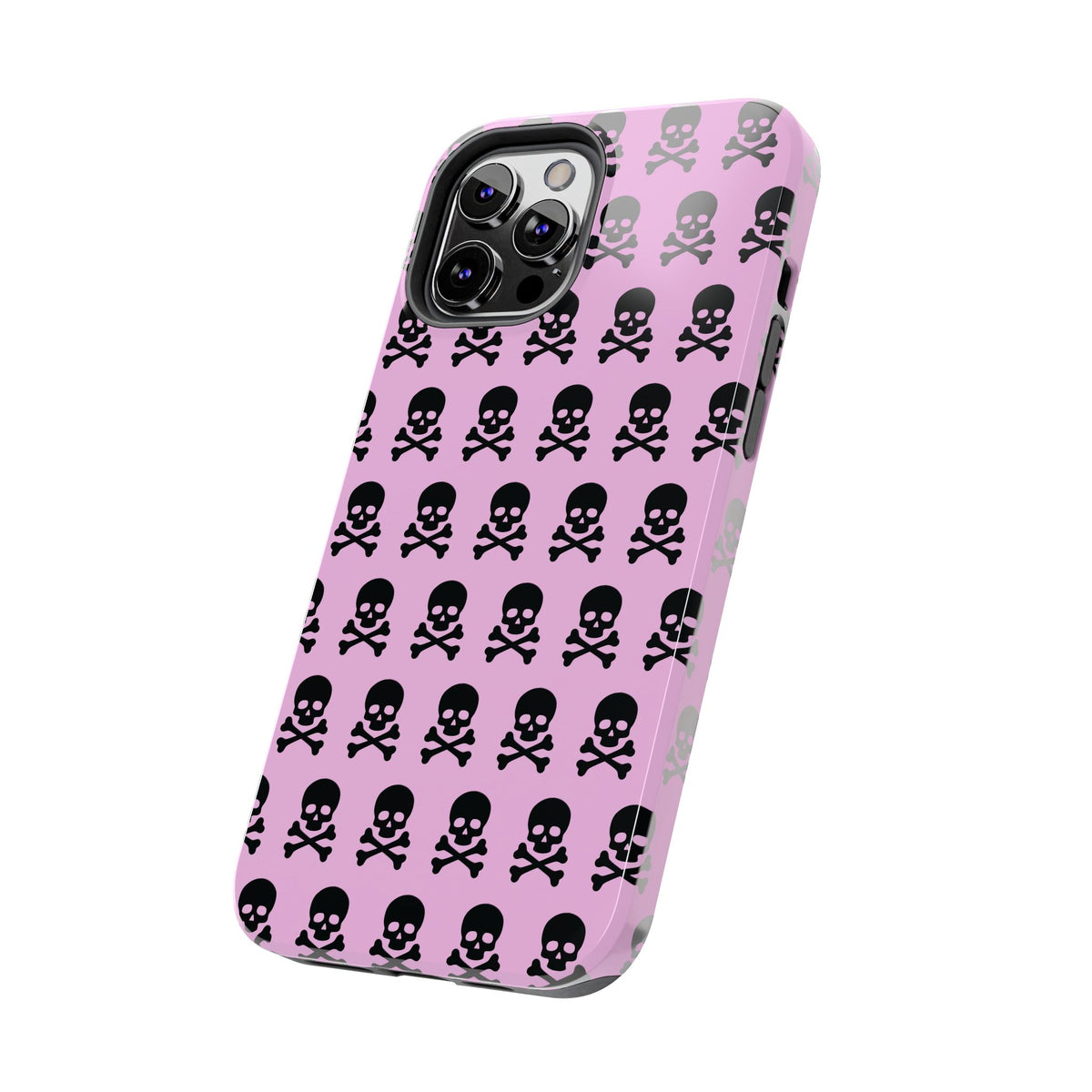 Pink Punk Skull Print Phone Case