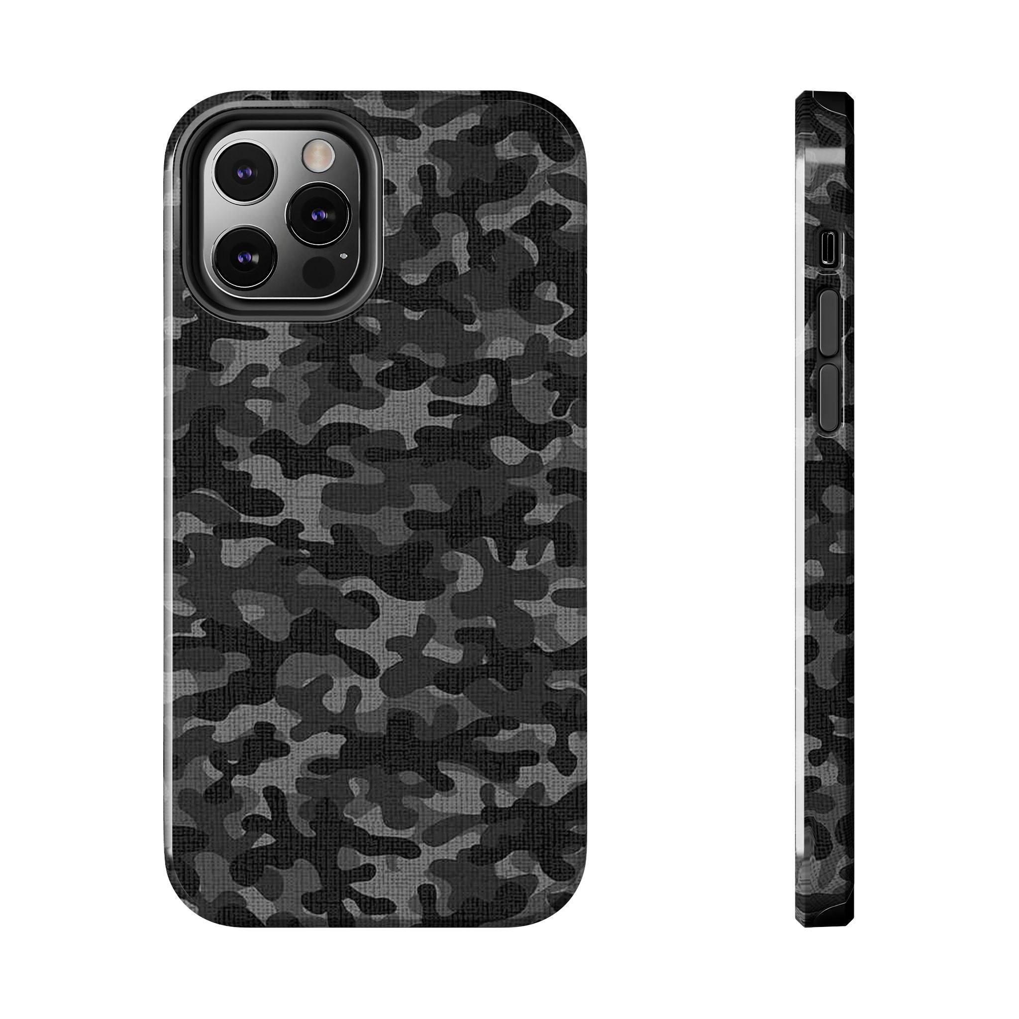 Black Camo Print Phone Case  - Tough Impact-Resistant Cases