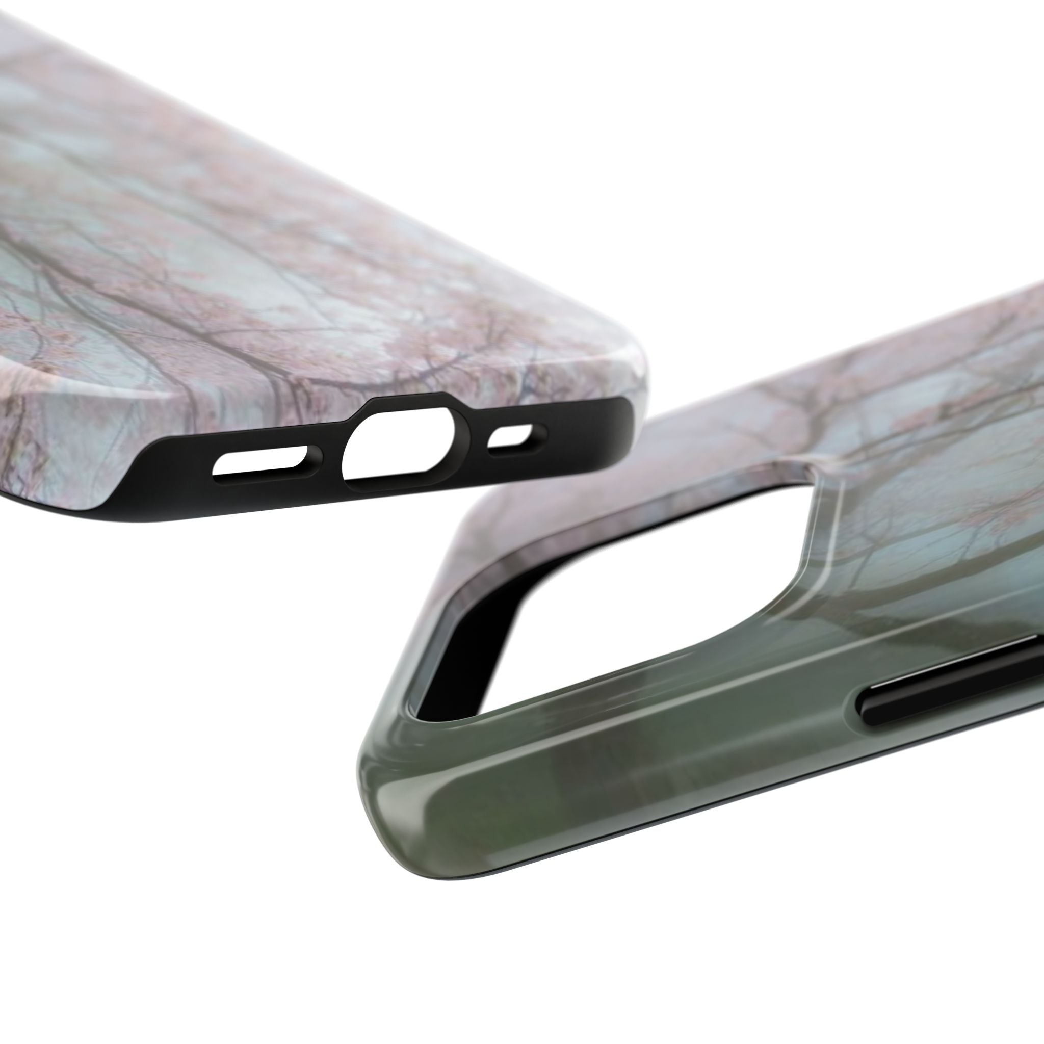 Foggy Cherry Blossom Cyber Phone Case  - Tough Impact-Resistant Case