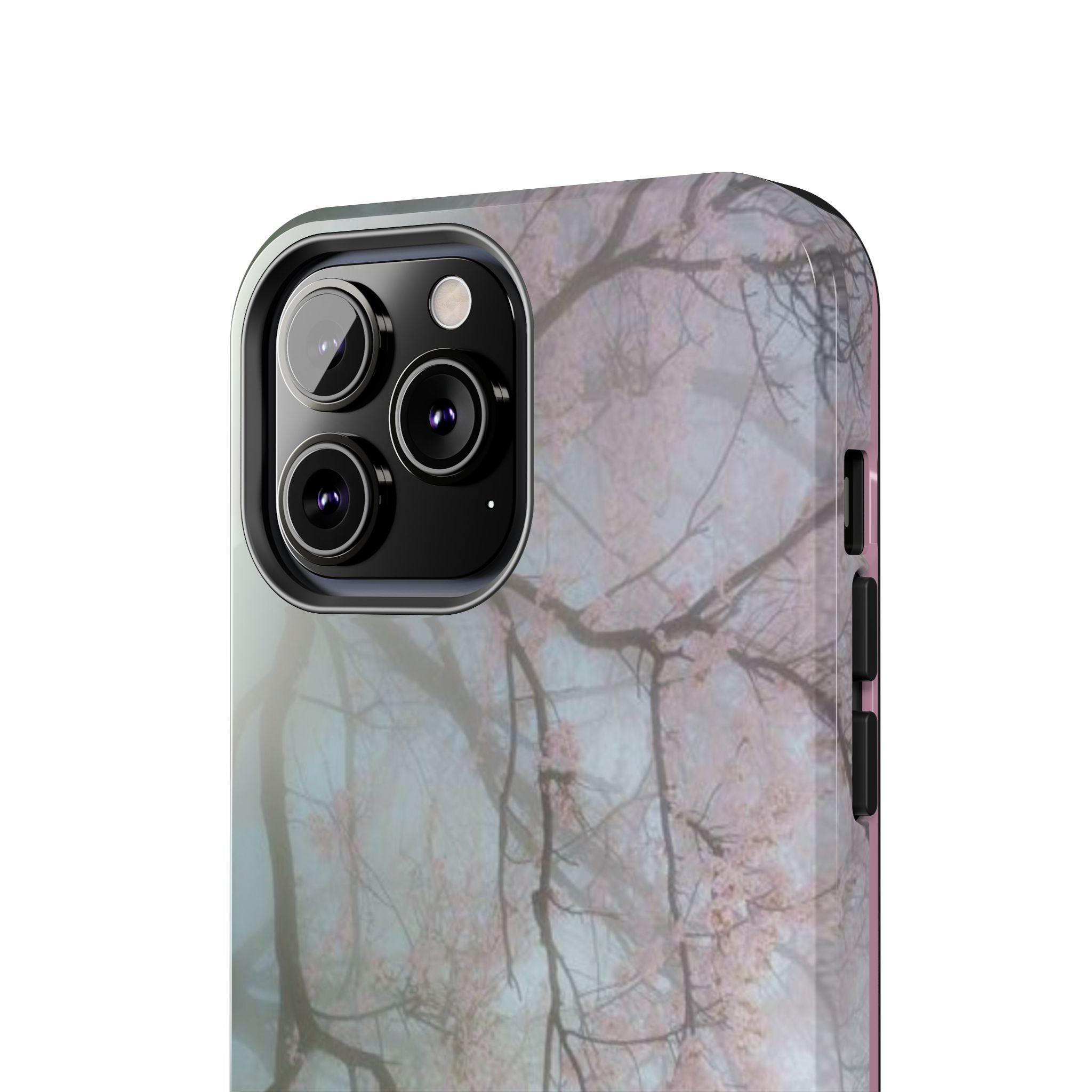 Foggy Cherry Blossom Cyber Phone Case  - Tough Impact-Resistant Case