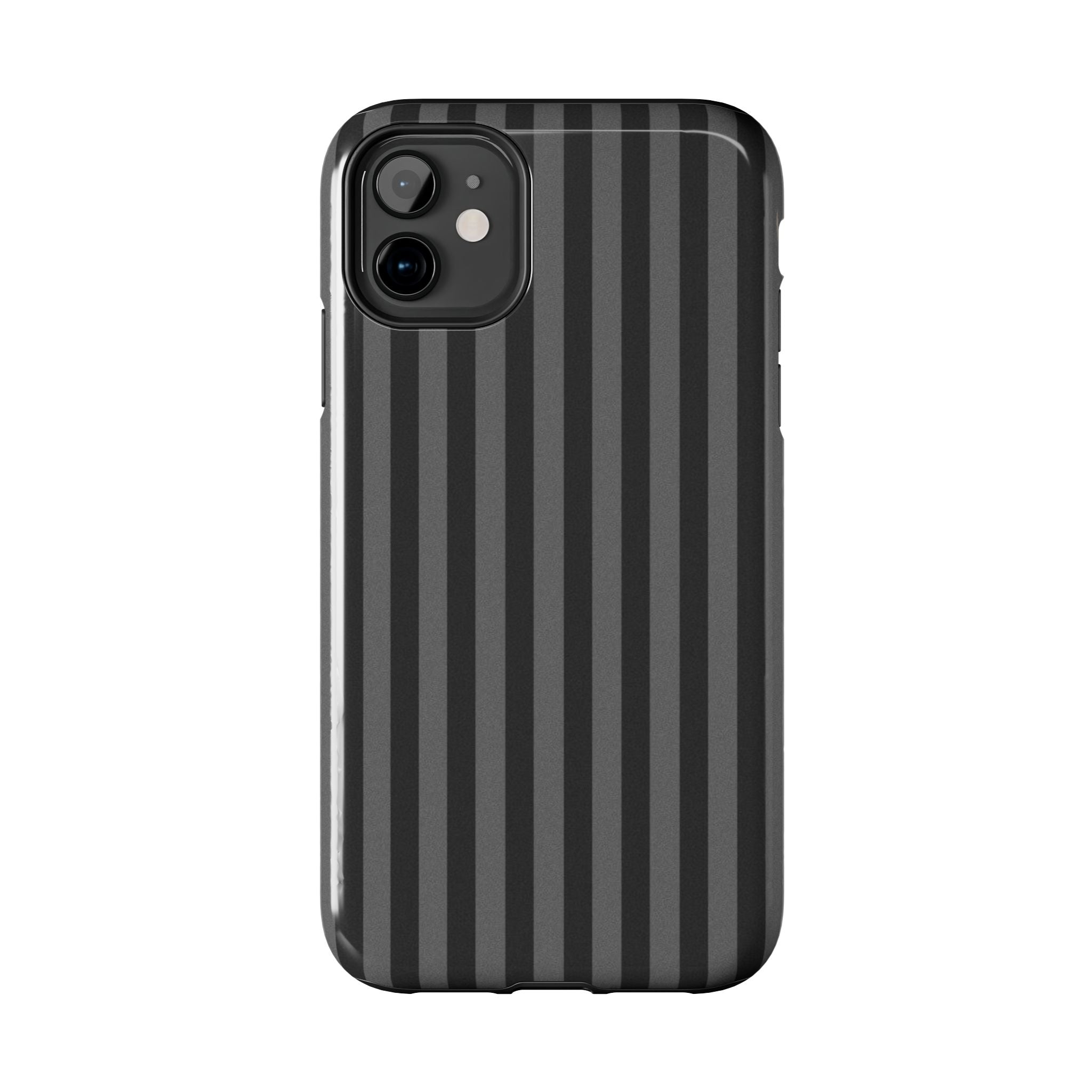 Dark Grey and Black Stripes Phone Case