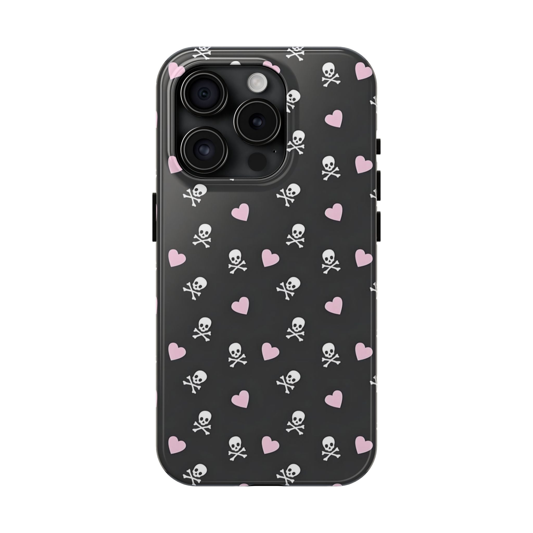 Cute Skulls and Hearts Phone Case  - Tough Impact-Resistant Case