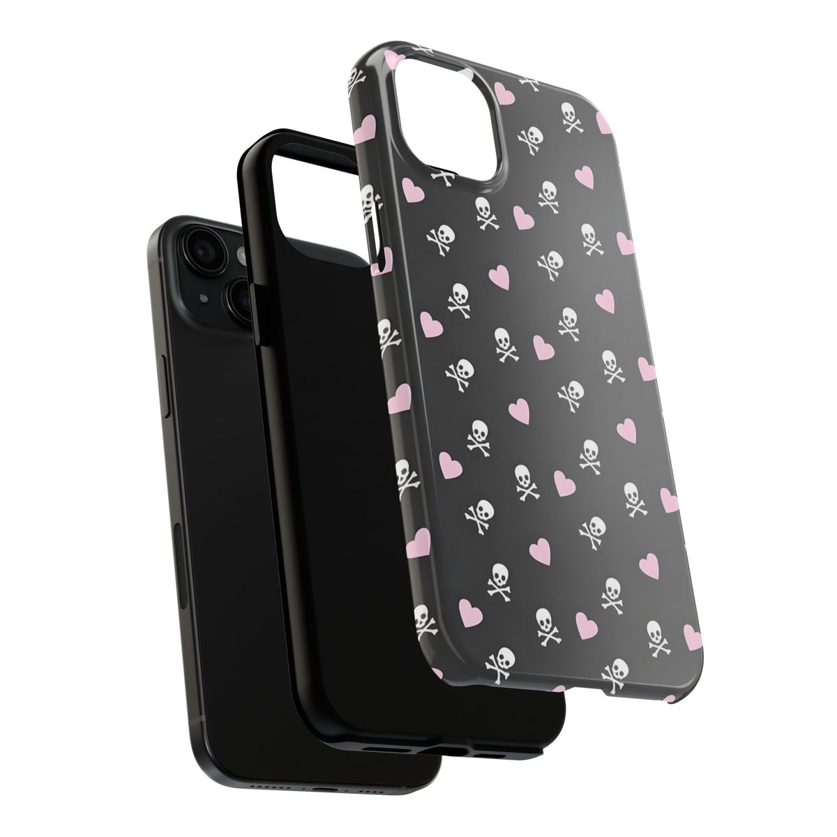 Cute Skulls and Hearts Phone Case  - Tough Impact-Resistant Case