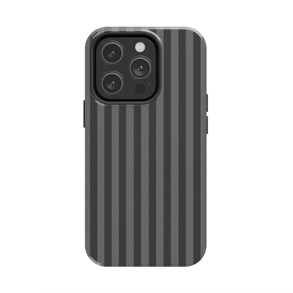 Dark Grey and Black Stripes Phone Case