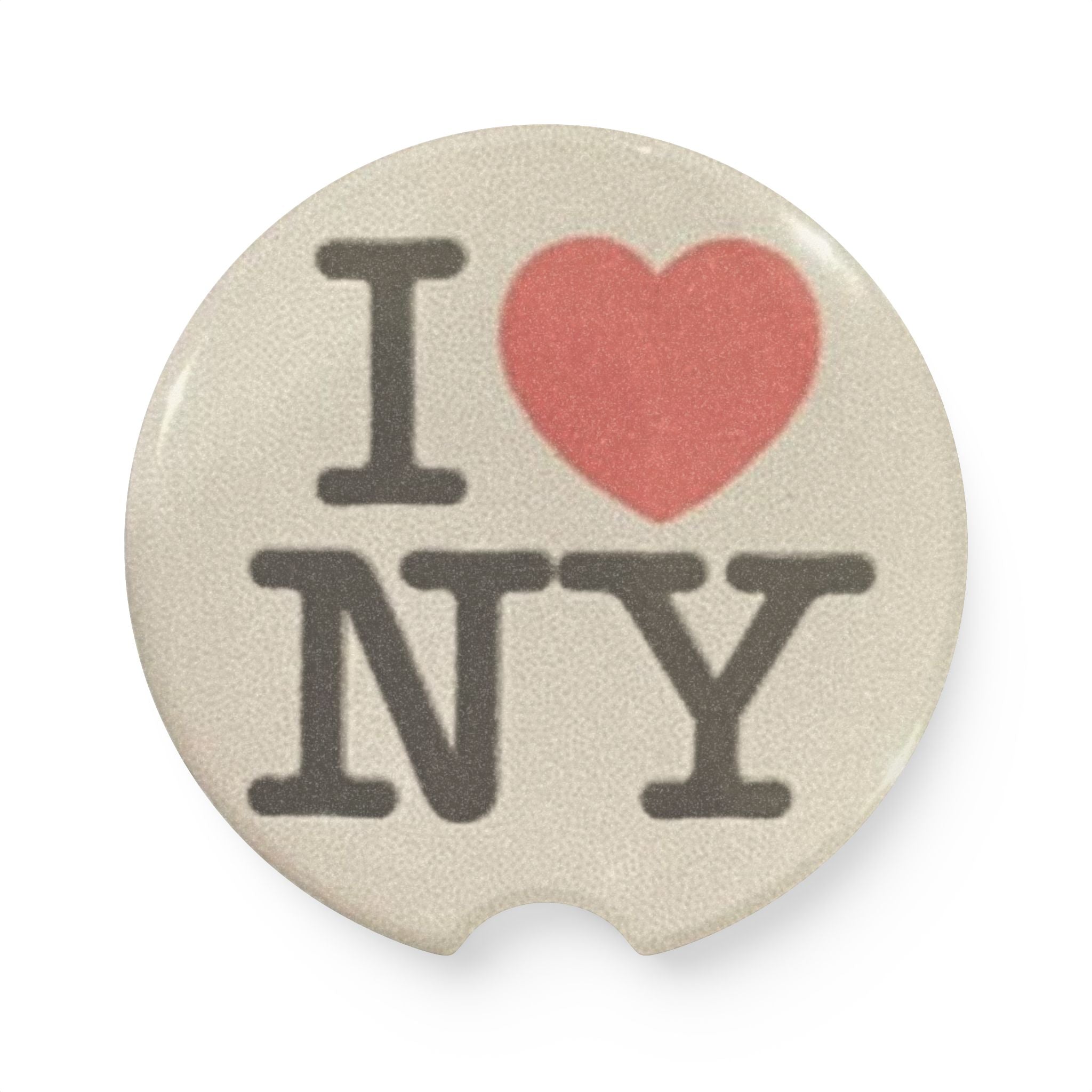 I <3 NY Soapstone Car Coaster